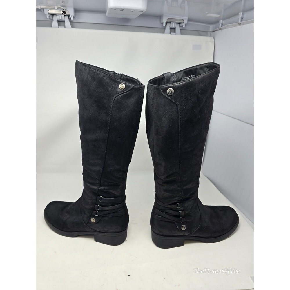 Baretraps Ornella Black Knee High Riding Boots Women's Size 9.5M